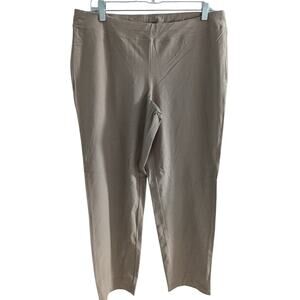 Eileen Fisher Womens Size Large Slim Ankle Pants Leggings Brown Nylon Blend